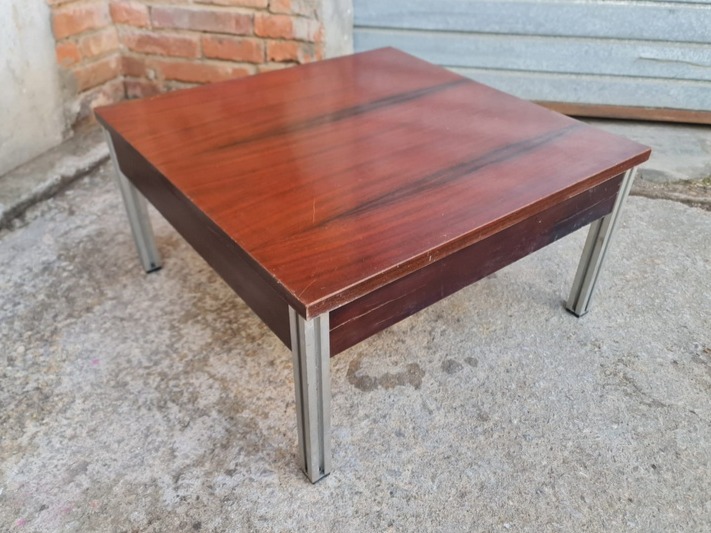 mesa centro baja metal madera 1u